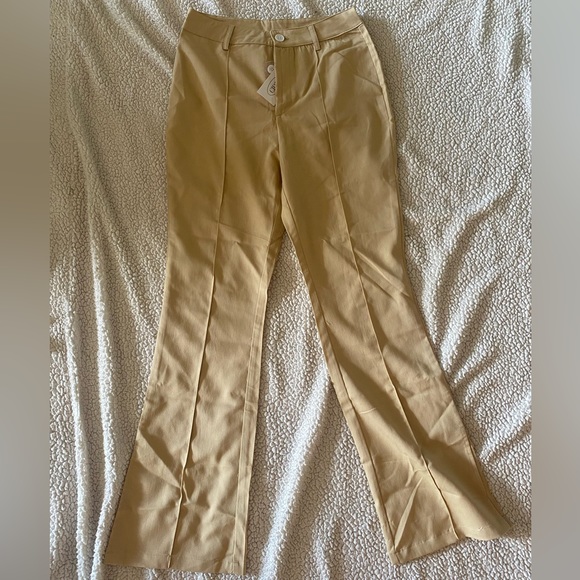 Cider Small wide leg khaki split ankle pants - Picture 2 of 3